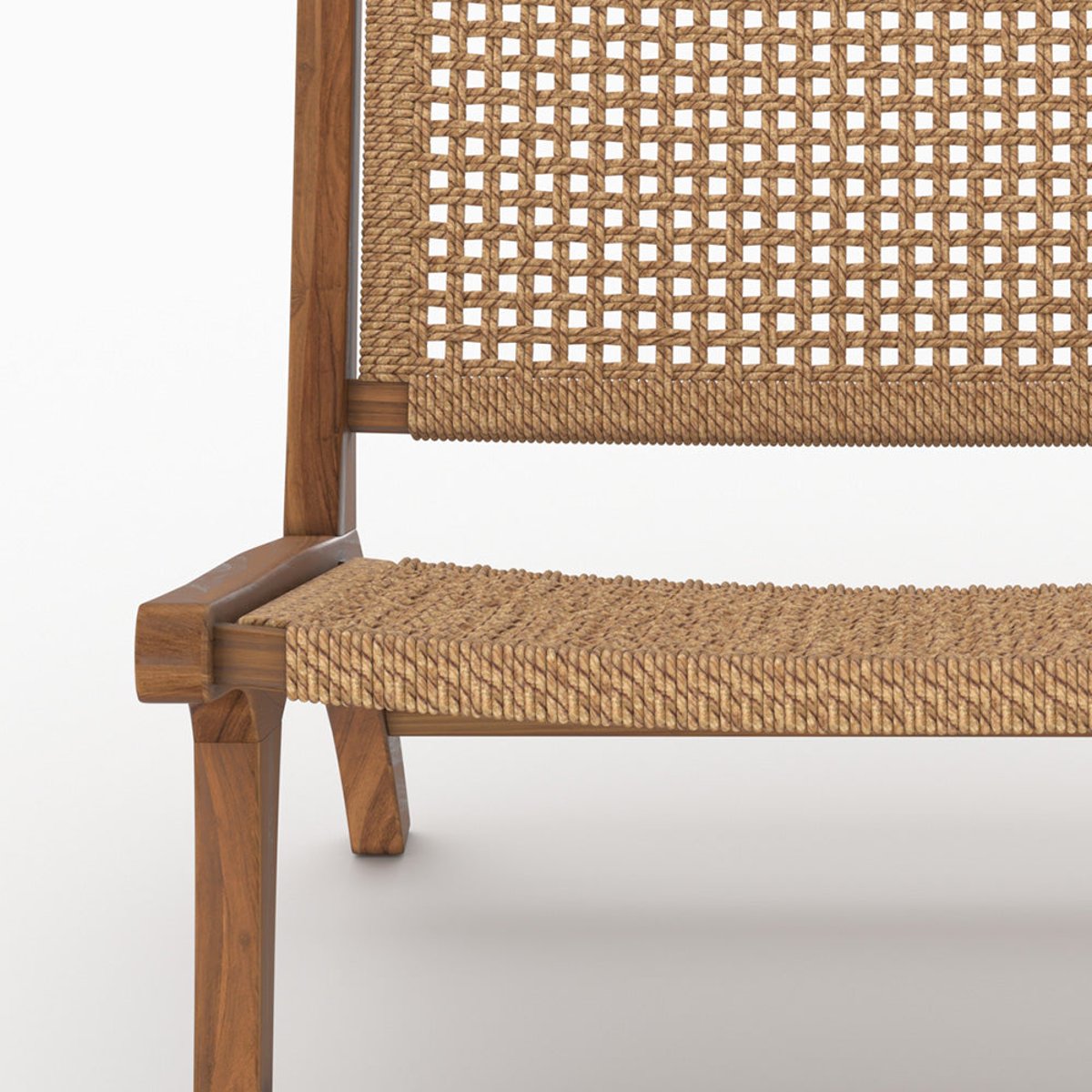 Fauteuil en bois de teck et tissage en loom synthétique - KILKA marron, MAISON PAVANE