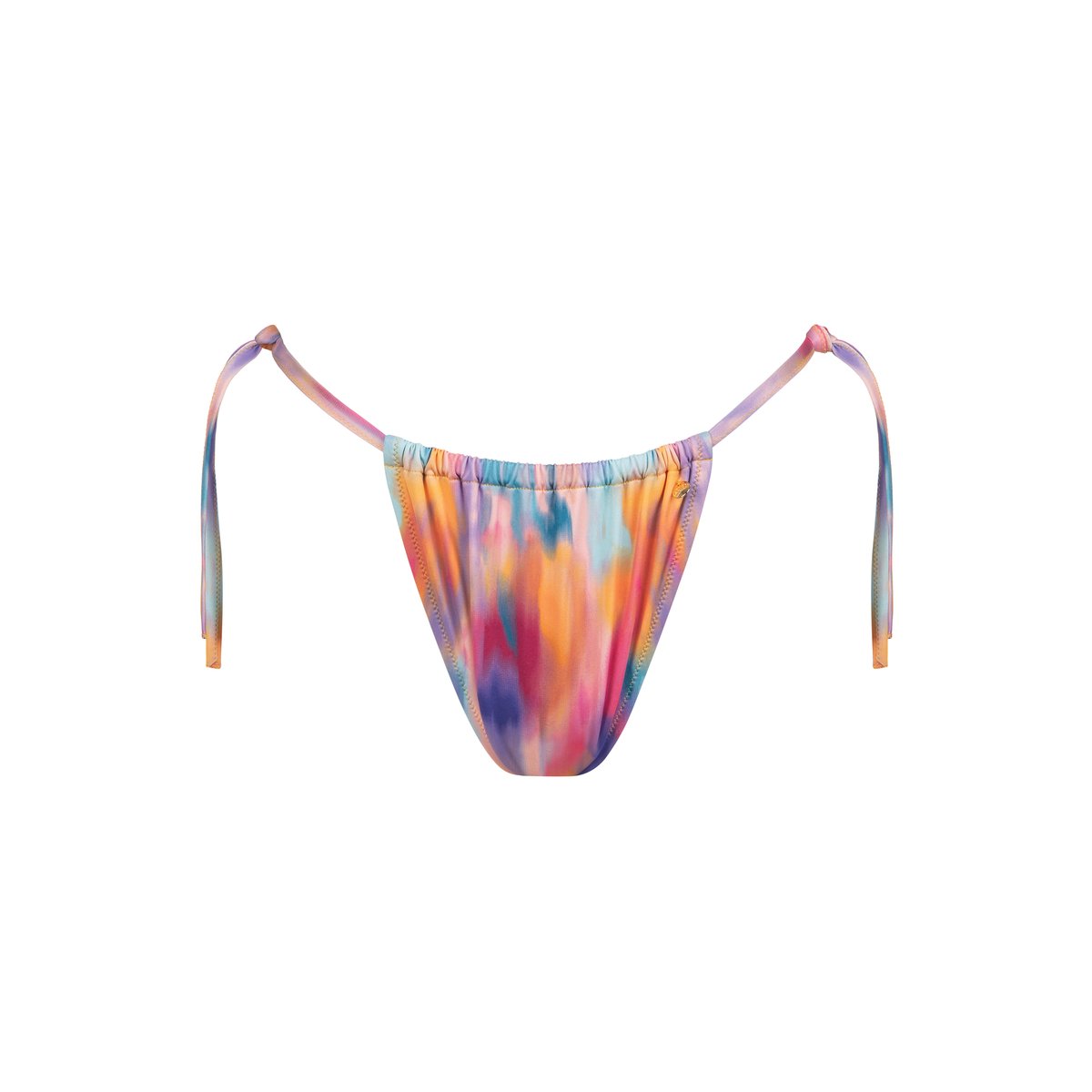Bas maillot slip de bain réglable à nouettes JERSEY orange, LISCA