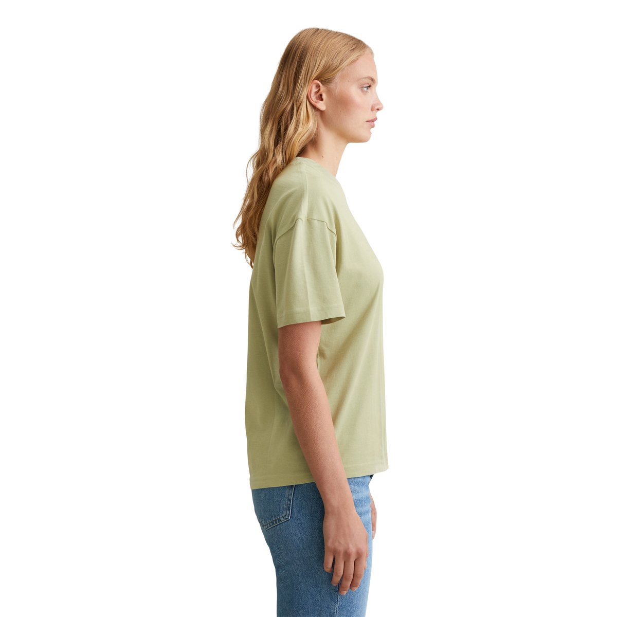 T-shirt de base relaxed en coton organique vert, MARC O’POLO DENIM