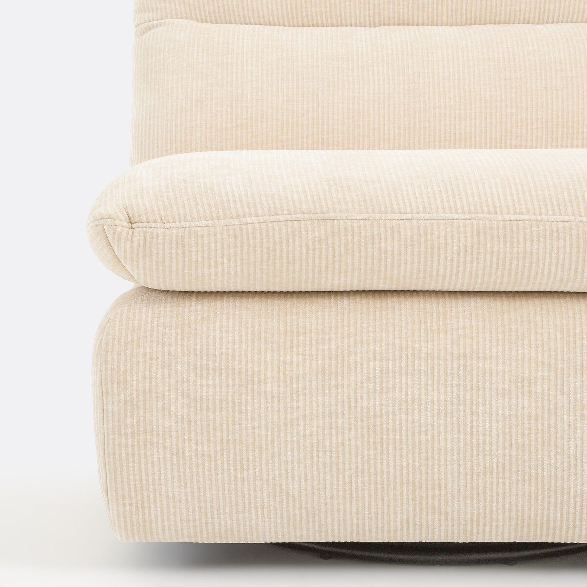 Fauteuil velours côtelé gaufré pivotant, ERABLE beige, LA REDOUTE INTERIEURS