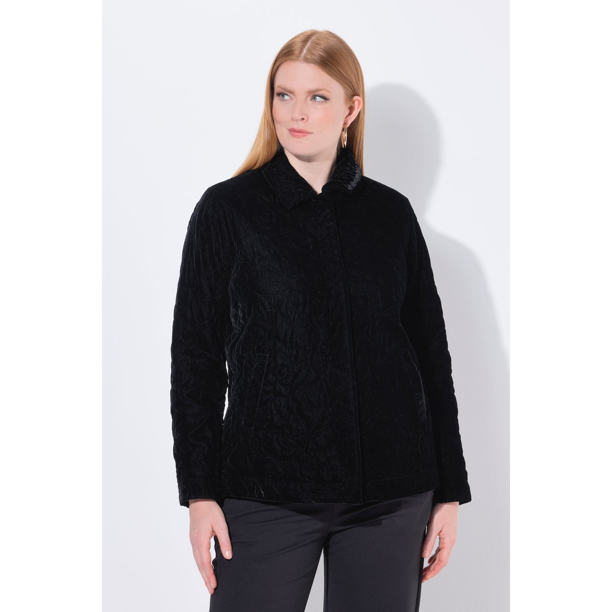 Veste à manches longues et col chemise noir, ULLA POPKEN