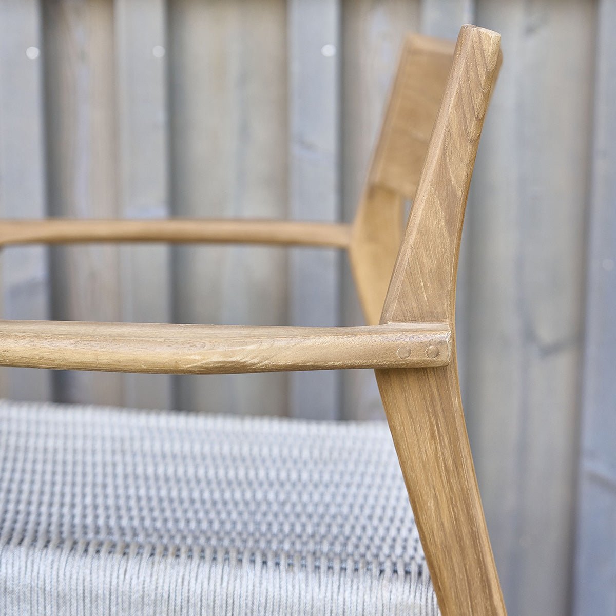Lot de 2 fauteuils de jardin en teck massif et cordage LIVIE beige, BERAH GETAH
