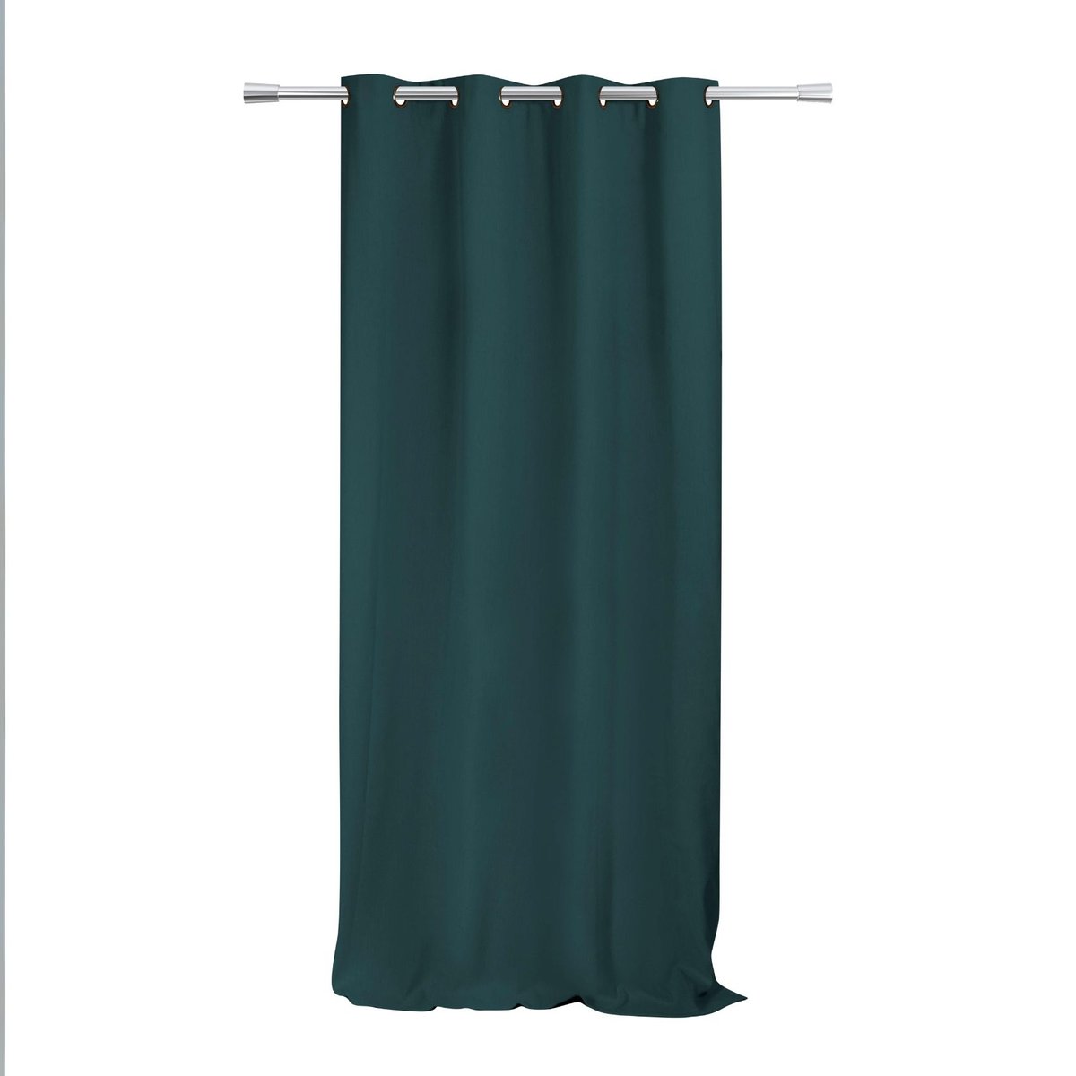 Rideau tamisant en toile unie bleu paon, HOME MAISON