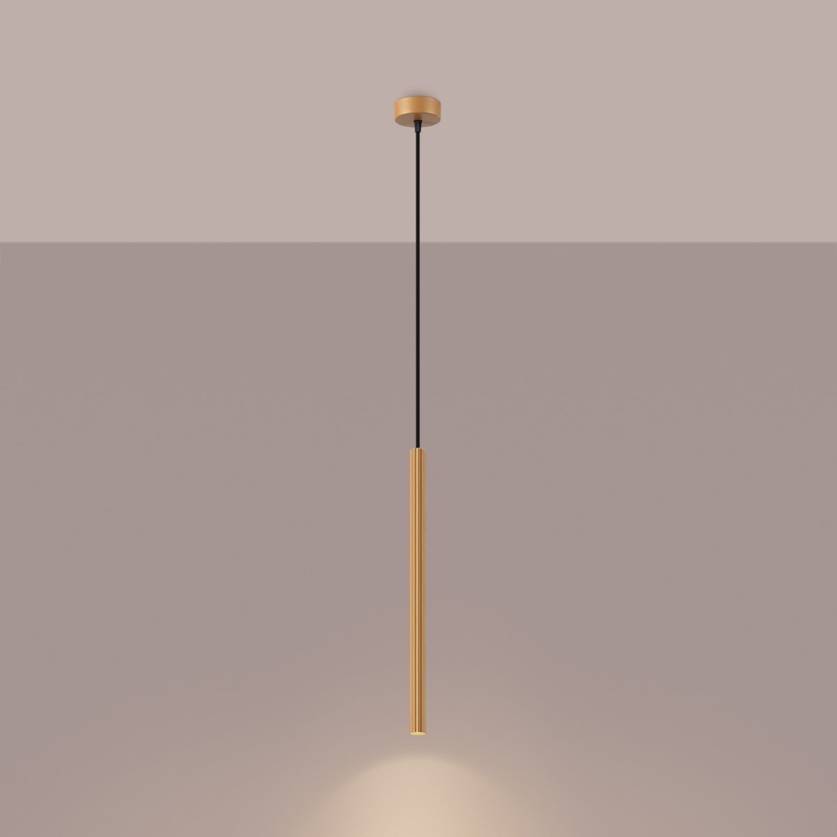 Suspension Acier Doré G9 1 Arche jaune, EDEN