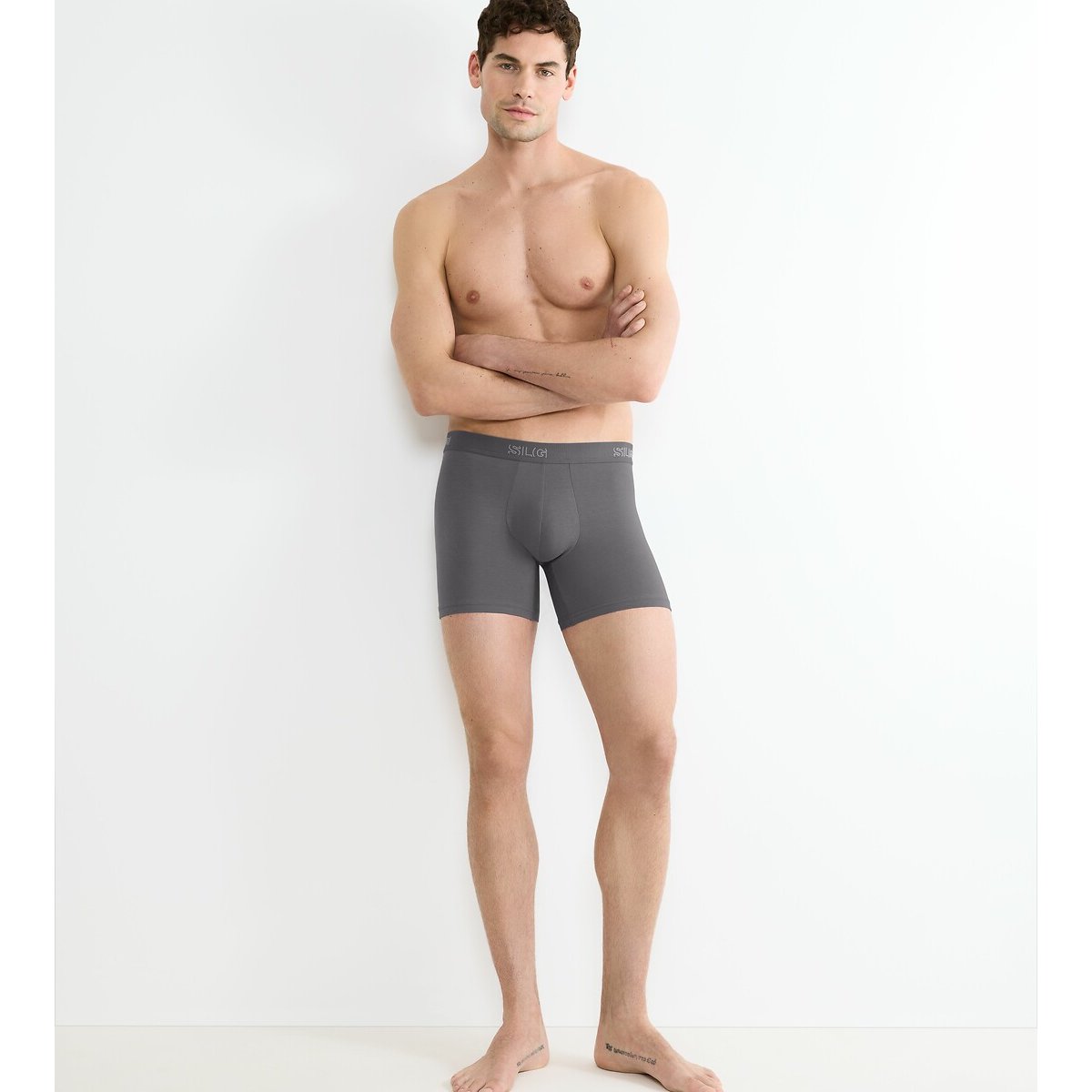 Lot de 2 boxers longs SLG BASE gris foncé, SLOGGI