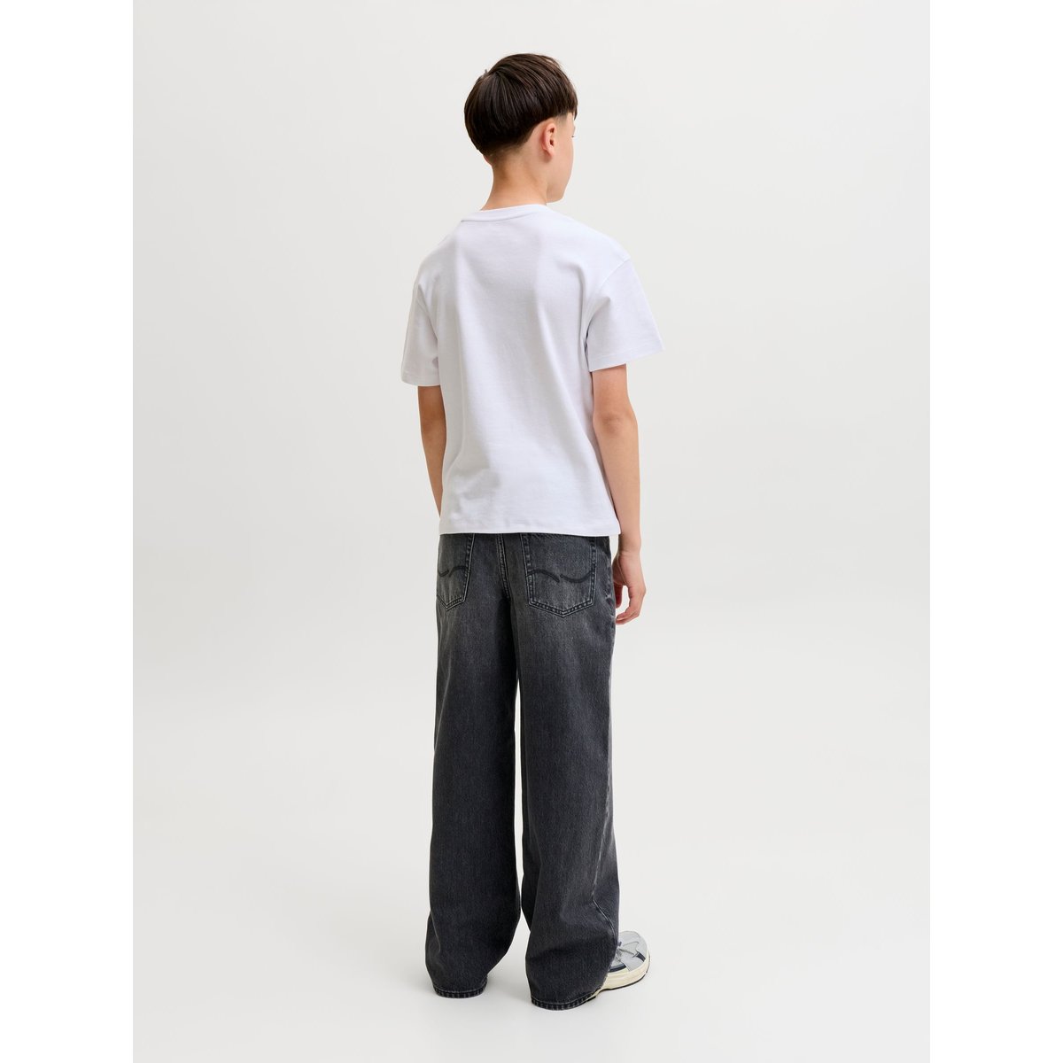 Jean large, DAVE black denim, JACK & JONES JUNIOR