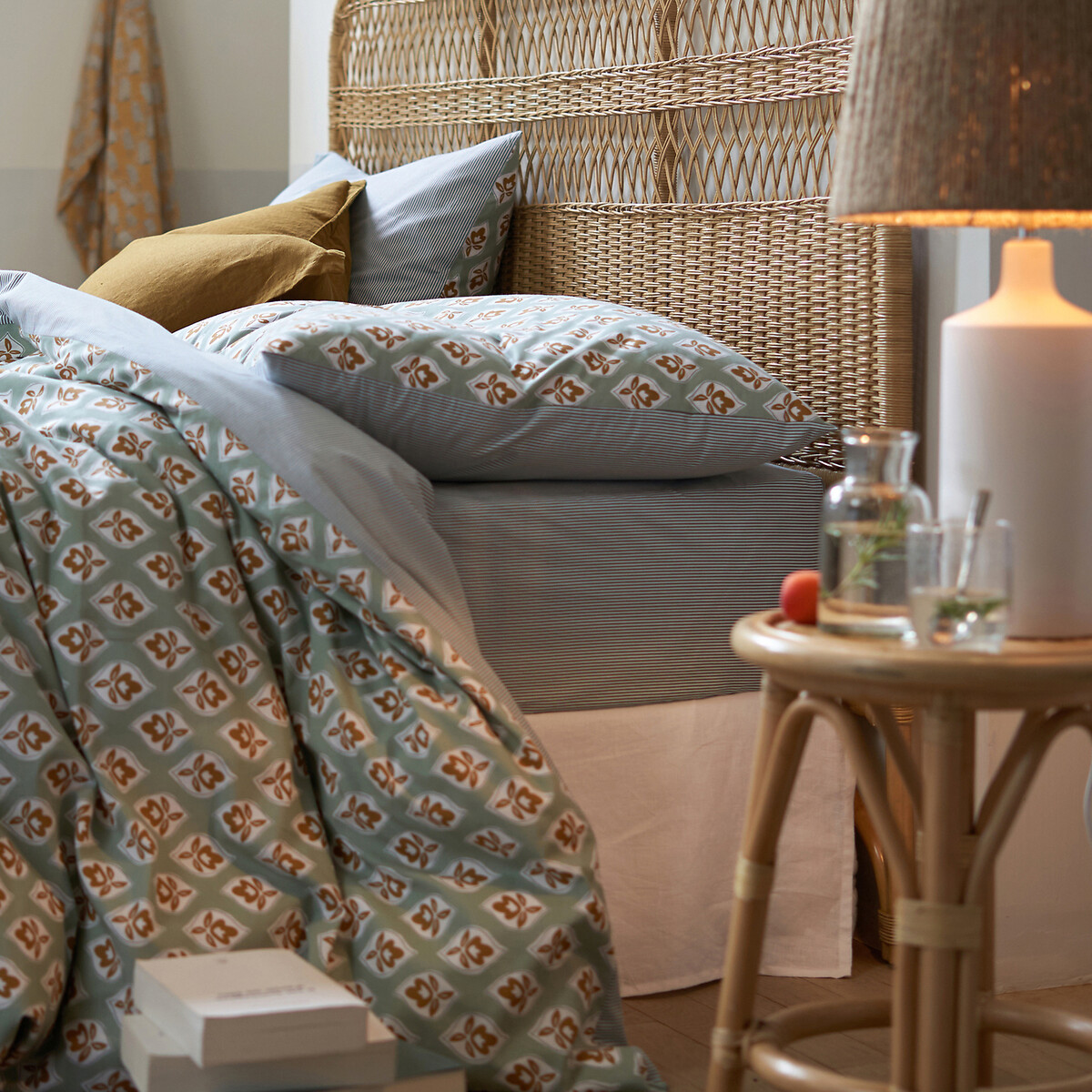 Drap-housse percale de coton, Cilou imprimé, LA REDOUTE INTERIEURS