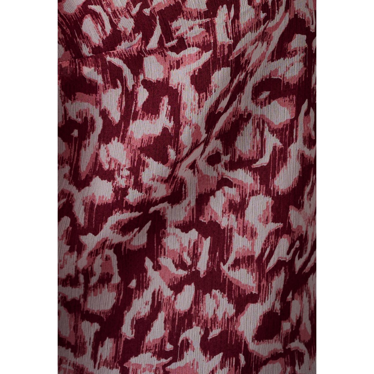 Blouse voile imprimé tachiste rouge bordeaux imp., DAMART