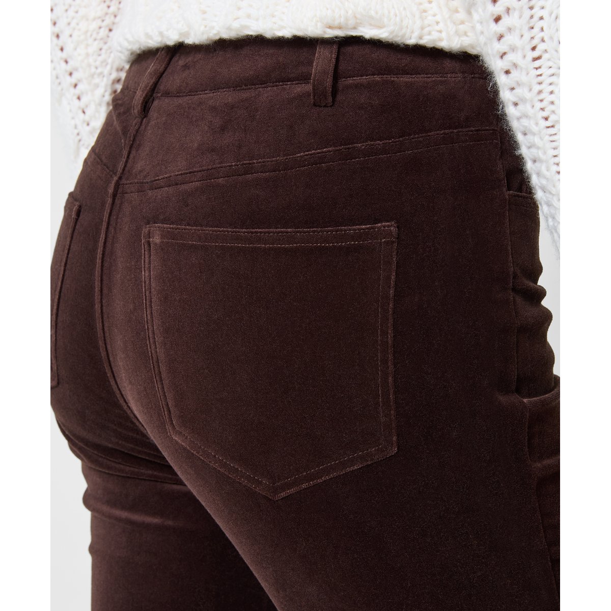 Luxueux Pantalon Bootcut en Moleskine rose, JOE BROWNS