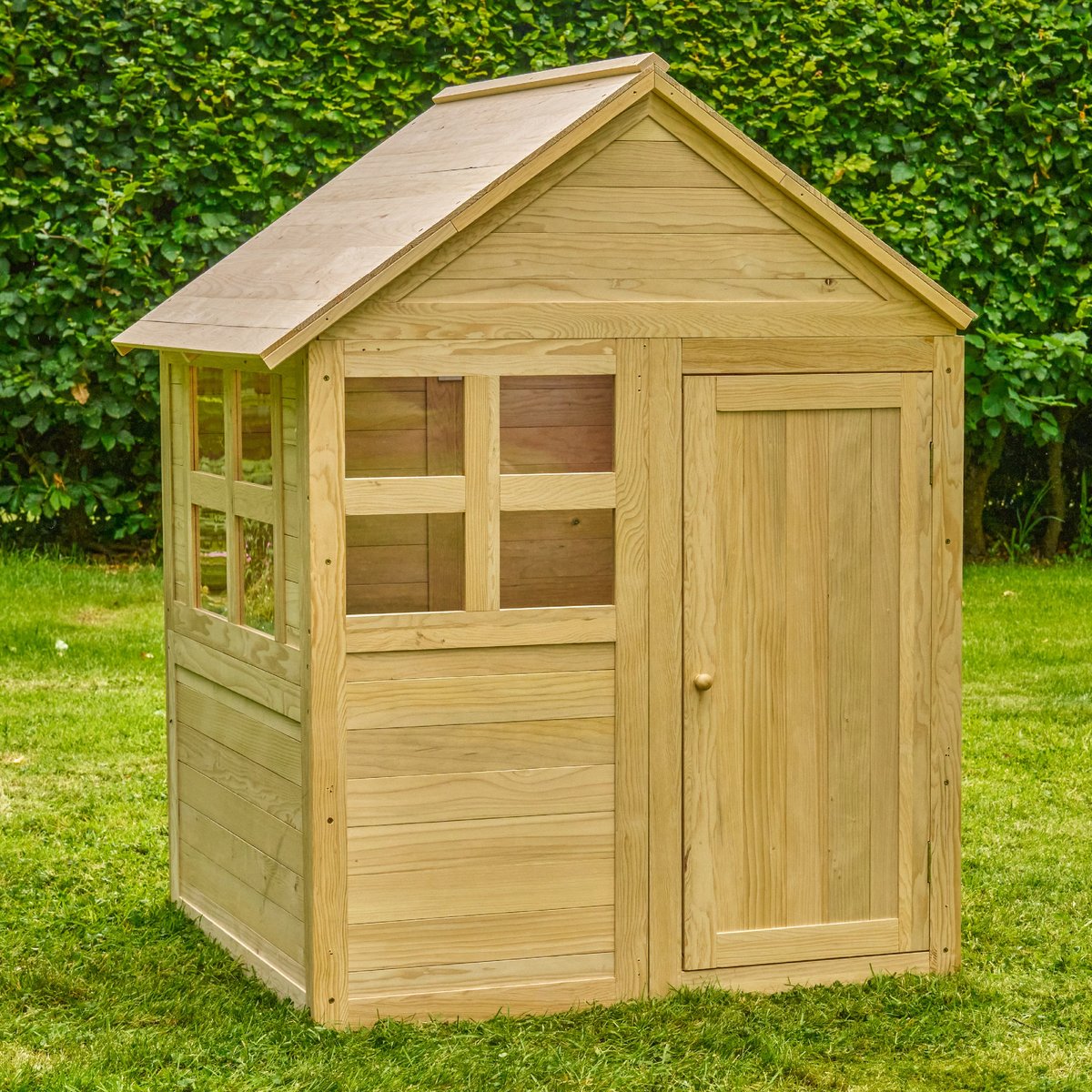 Maisonnette cabane enfant BOUTON D'OR COTTAGE marron, TP TOYS
