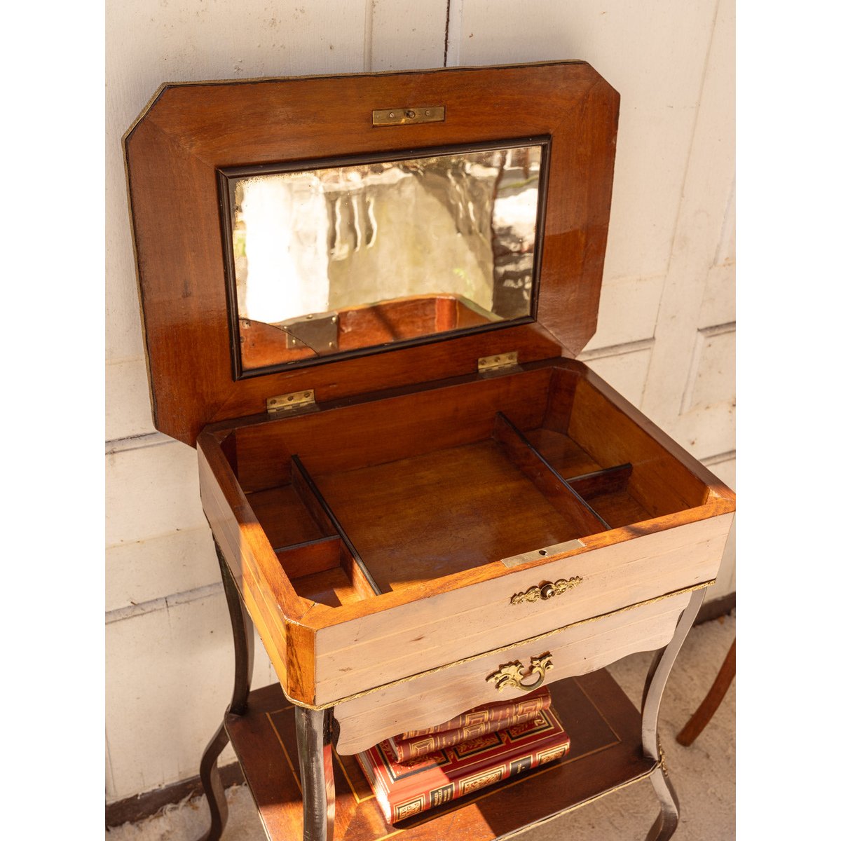 Coiffeuse Napoléon III en bois Louise N°322 - Bon état bois foncé, DEBONGOUT
