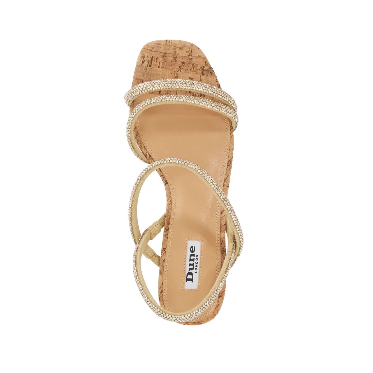 Sandales compensées en liège à brides ornées - KALIA gold-synthetic, DUNE LONDON