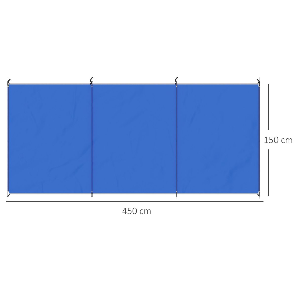 Brise-vent de camping Polyester Bleu bleu, OUTSUNNY