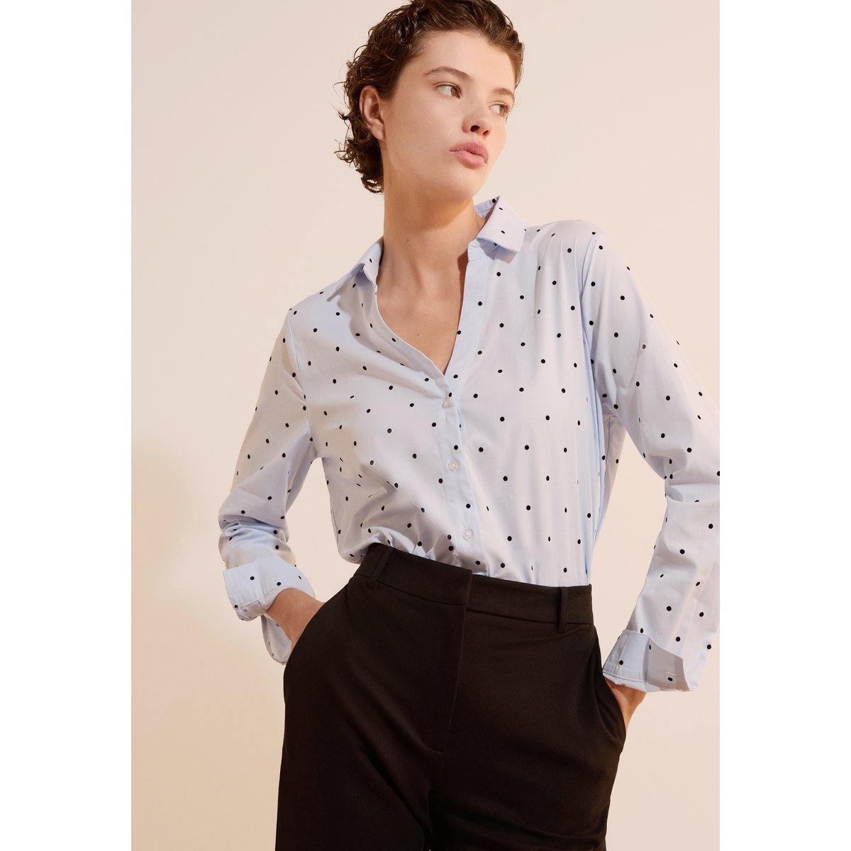 ETAM CHEMISE CABANA POIS - CHEMIS bleu ciel, ETAM