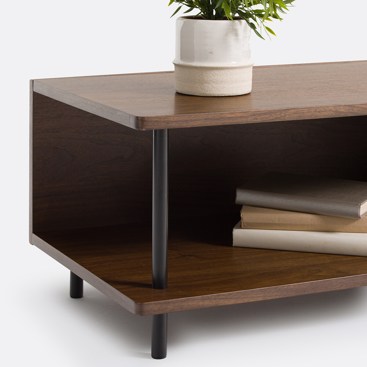 Mueble para TV chapado en nogal Zentar color nogal, LA REDOUTE INTERIEURS