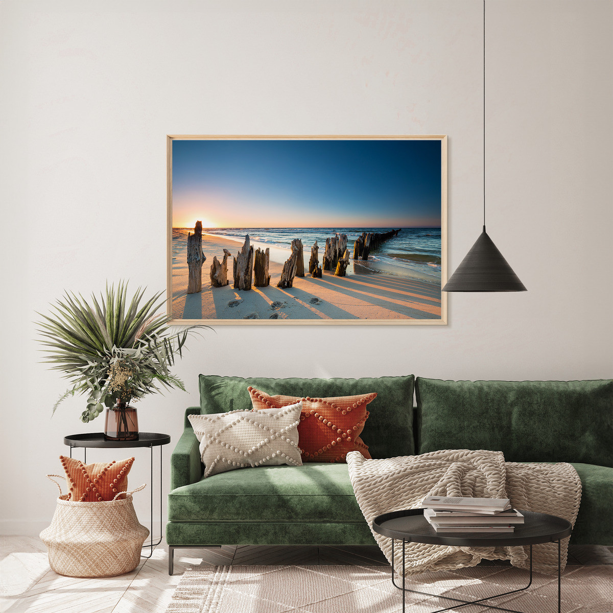 Tableau Mural Encadré Coucher De Soleil Bord De Mer PLAGE tableaux encadrés, CEANOTHE