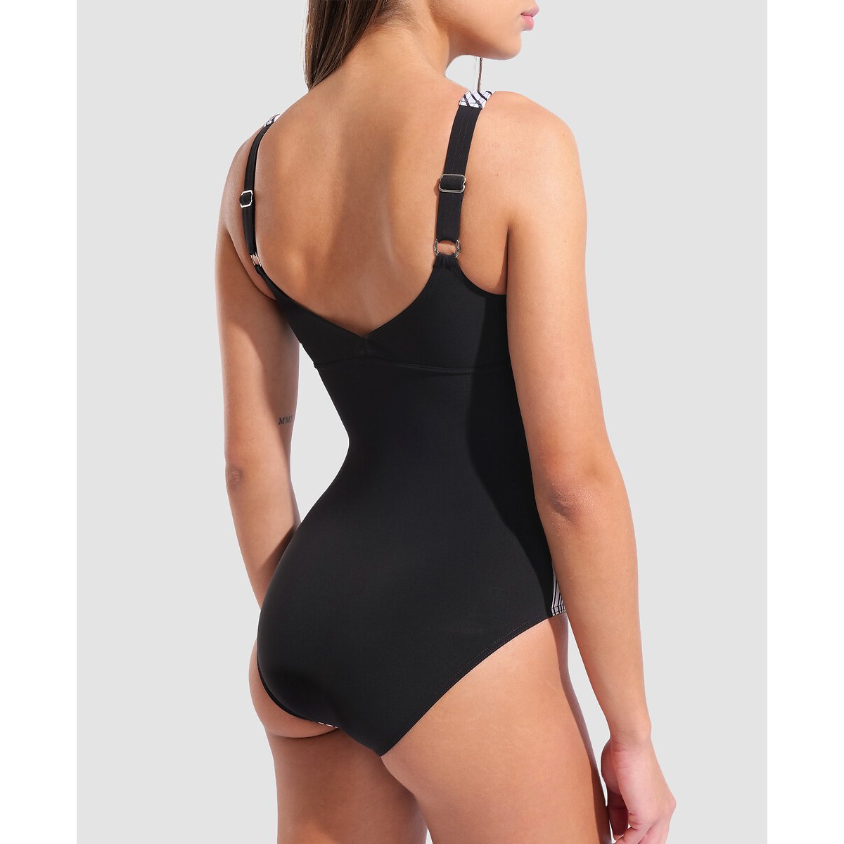 Fato de banho ADA WING BACK preto/branco, ARENA