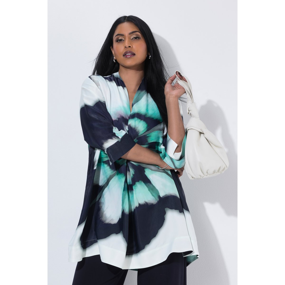 Tunique motif floral blanc neige, ULLA POPKEN