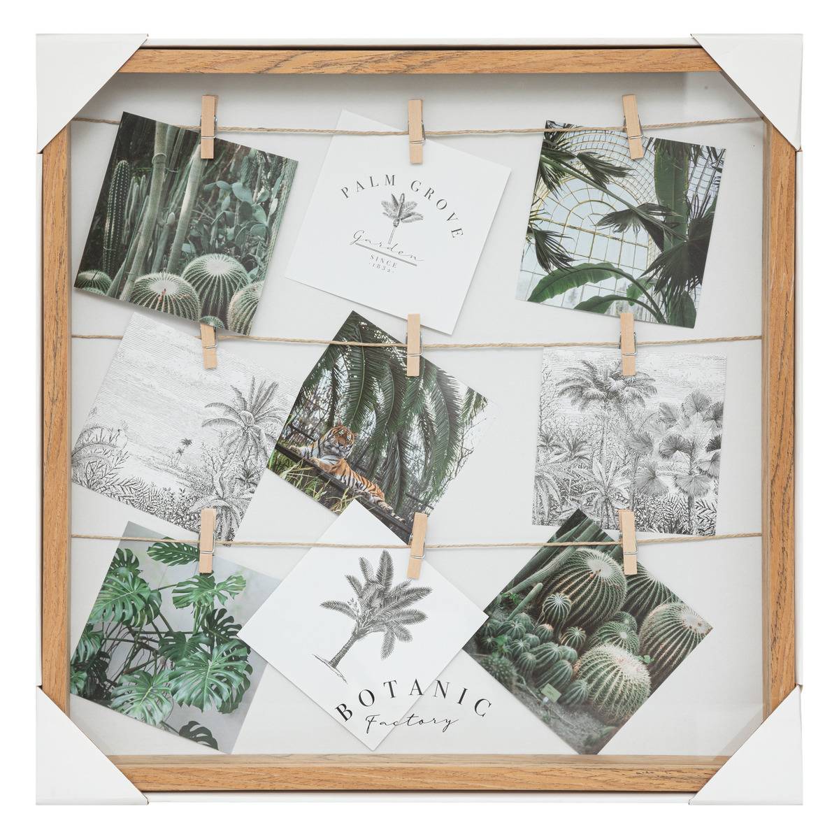 Porte-photos en bois 9 photos SIAM beige, ATMOSPHERA