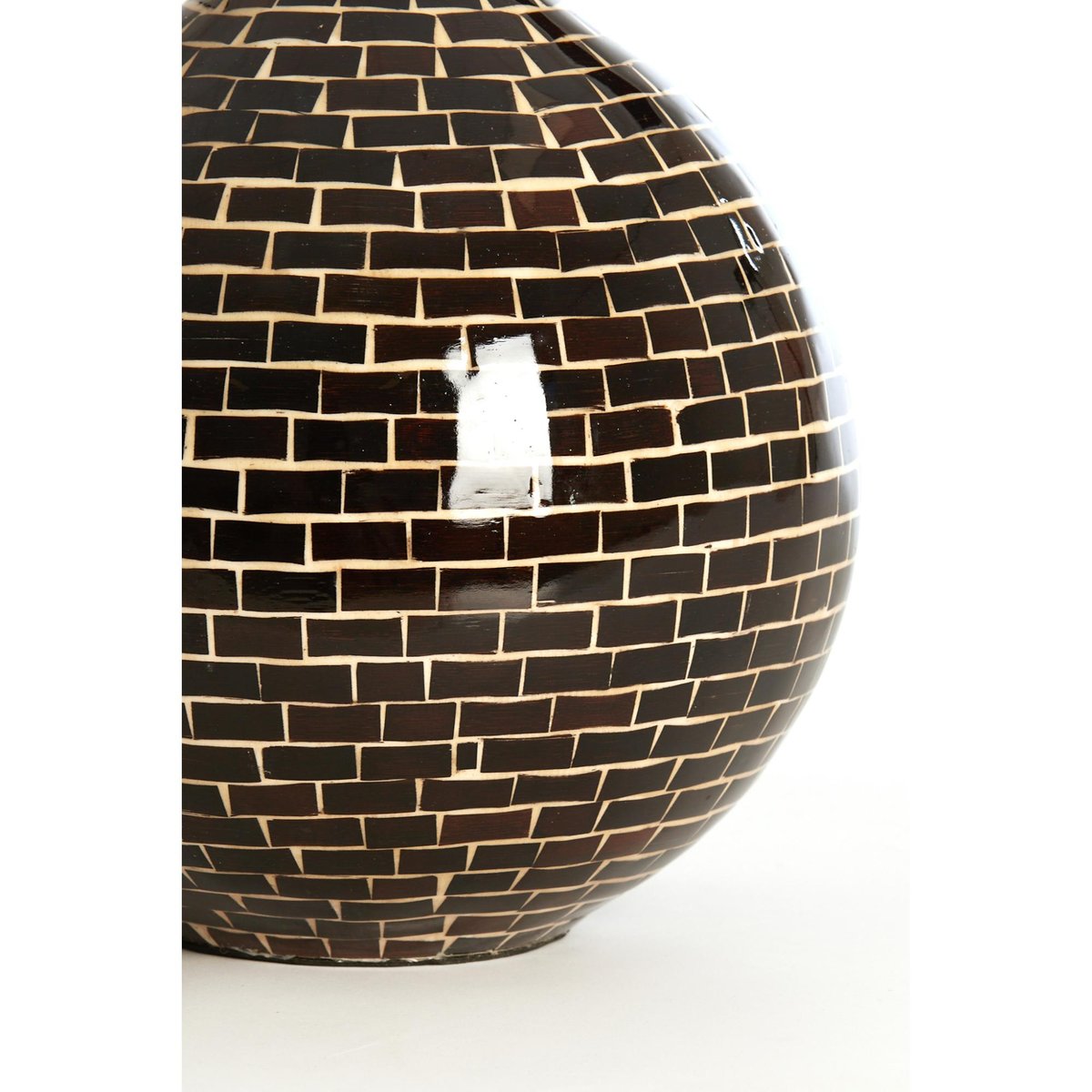Vase Bois ELORZA brun foncé, LIGHT & LIVING