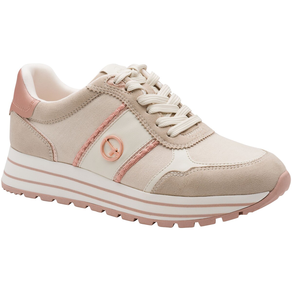 Baskets à lacets rose pale, TAMARIS