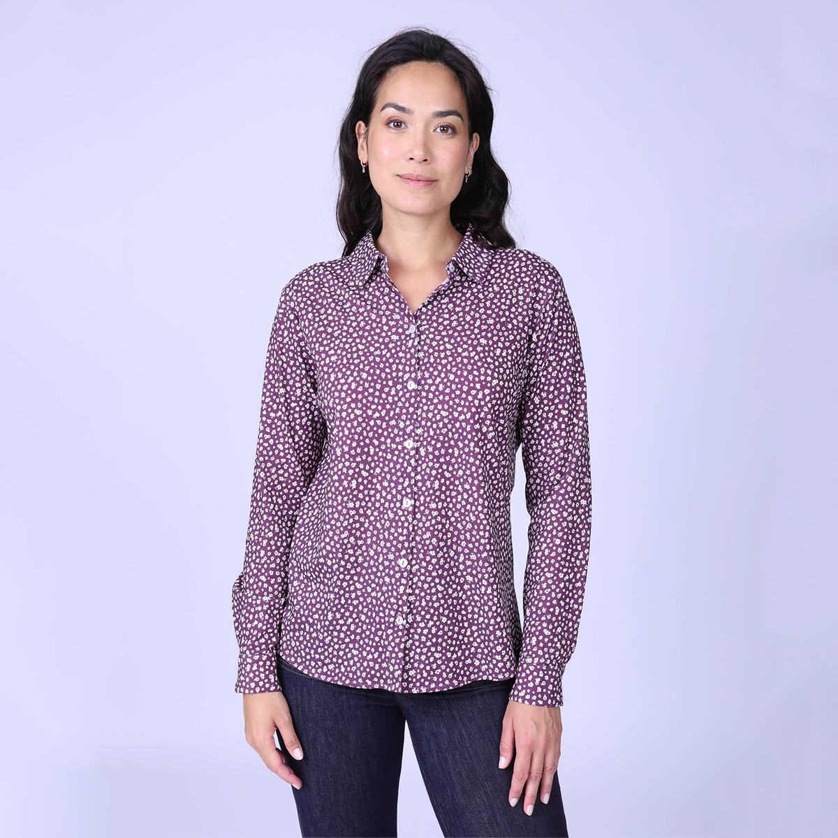 Chemise jersey Hanita violet, MISE AU GREEN