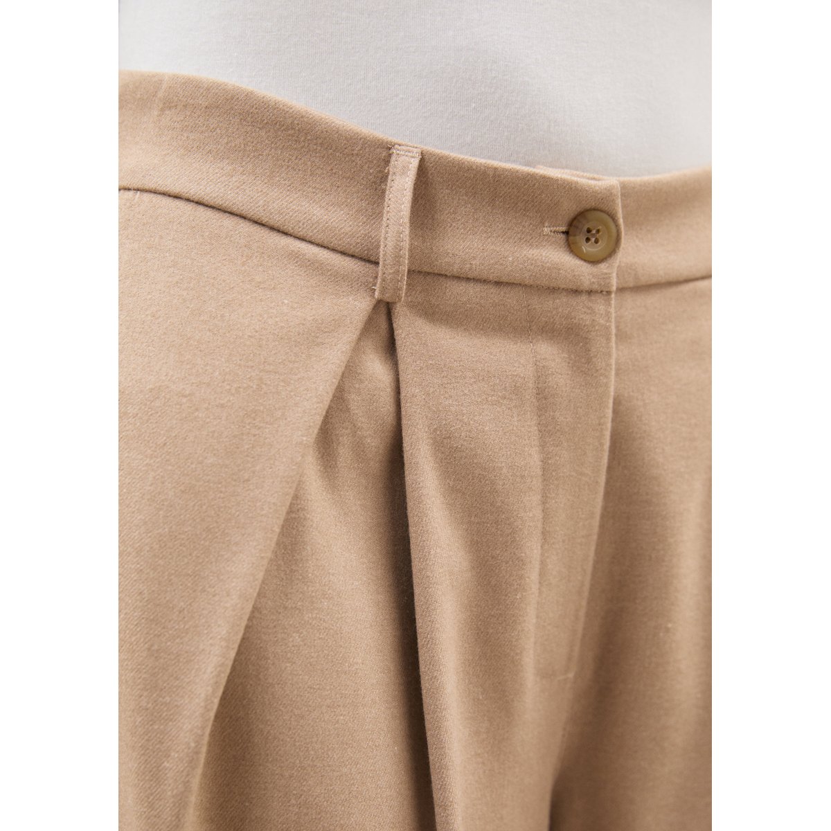 Pantalon large en flanelle sable, HUMILITY