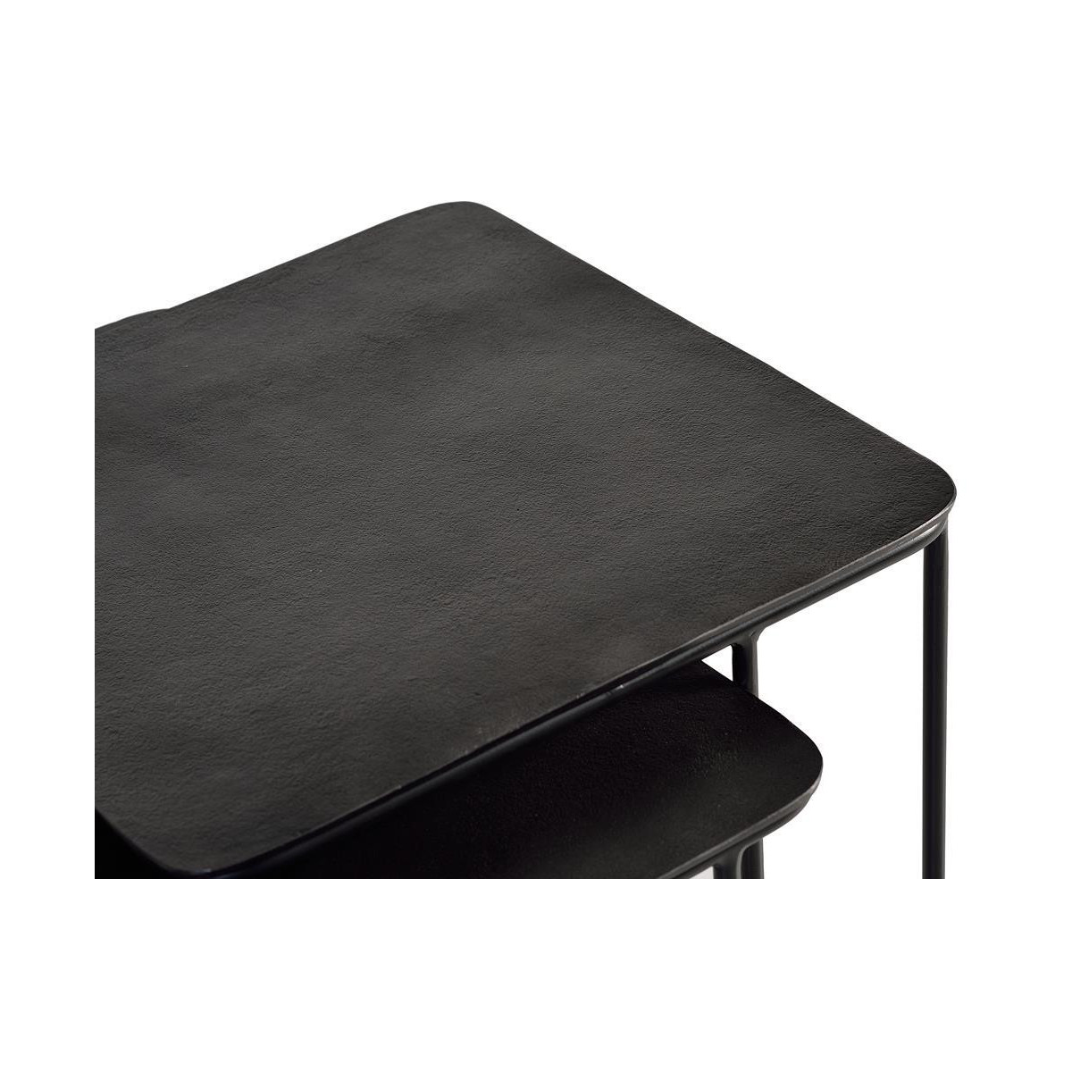 Lot de 2 tables basses noir, DECORATION D’AUTREFOIS