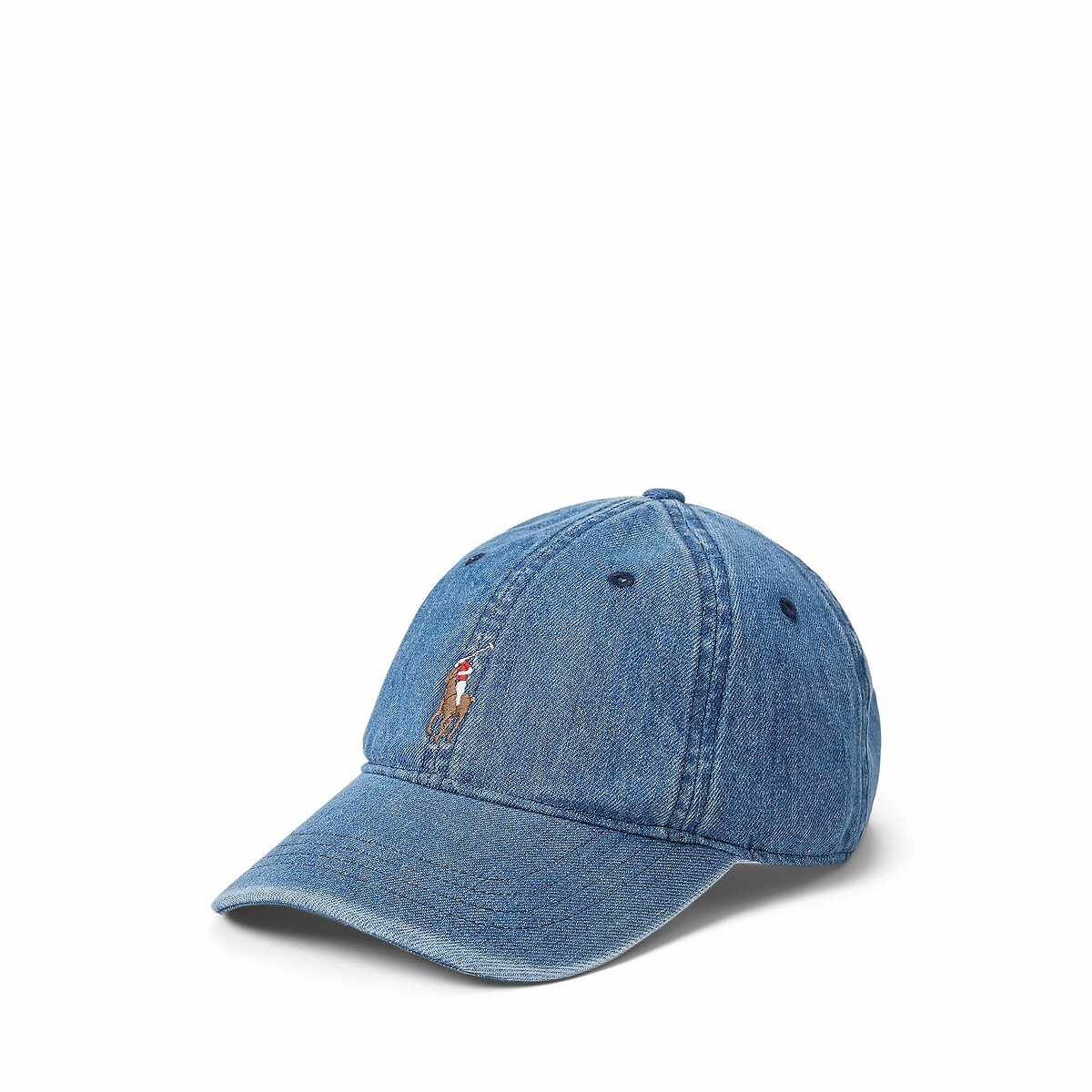 Baseballpet in katoen, chino denim , POLO RALPH LAUREN