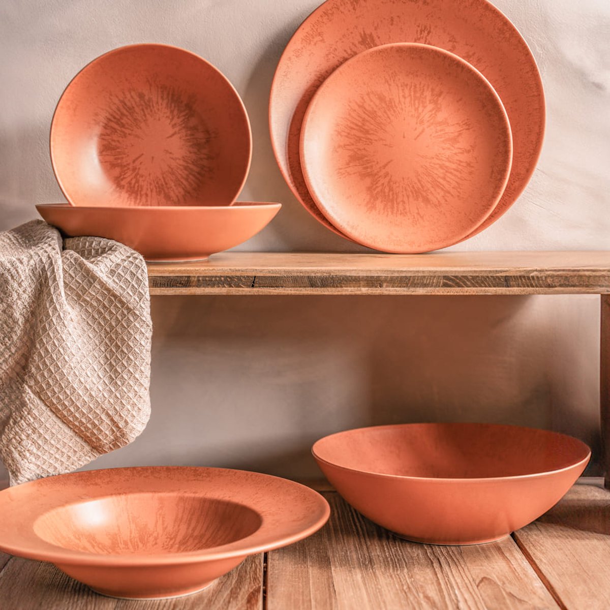 Assiette à pâtes Onyx 27 cm (lot de 6) - ONYX orange, TABLE PASSION