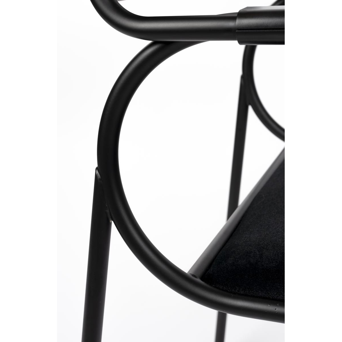 Chaise design en métal (lot de 2), ALBA noir, ZUIVER
