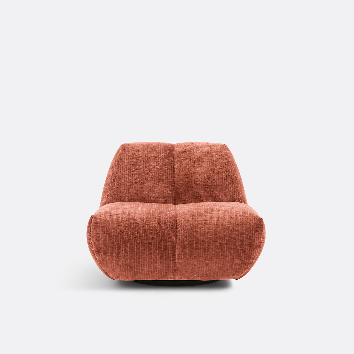 Sillón giratorio, pana vintage, Nuria terracota, LA REDOUTE INTERIEURS