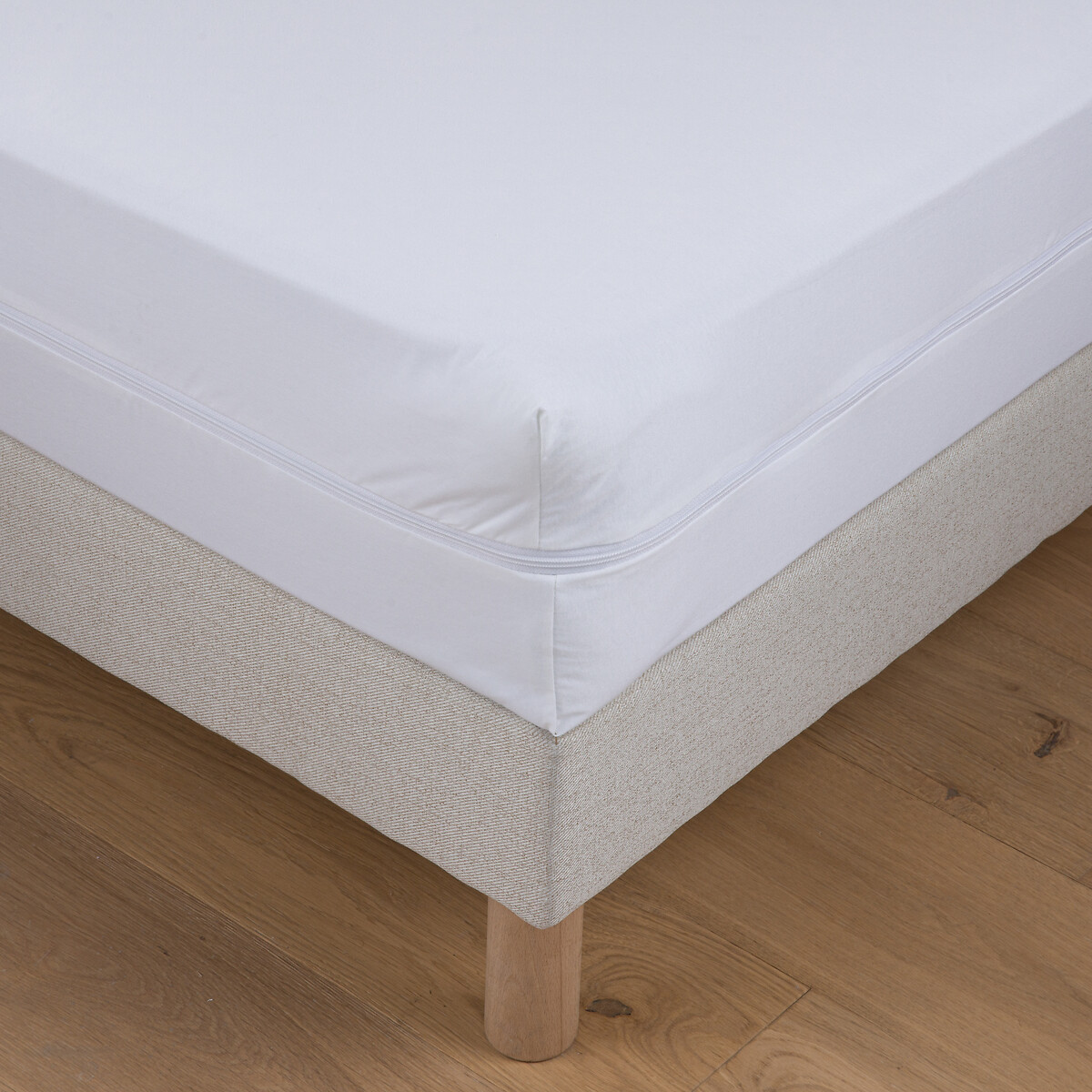 Housse intégrale, traité bi-ome®, imperméable, bonnet 15 cm blanc, LA REDOUTE INTERIEURS