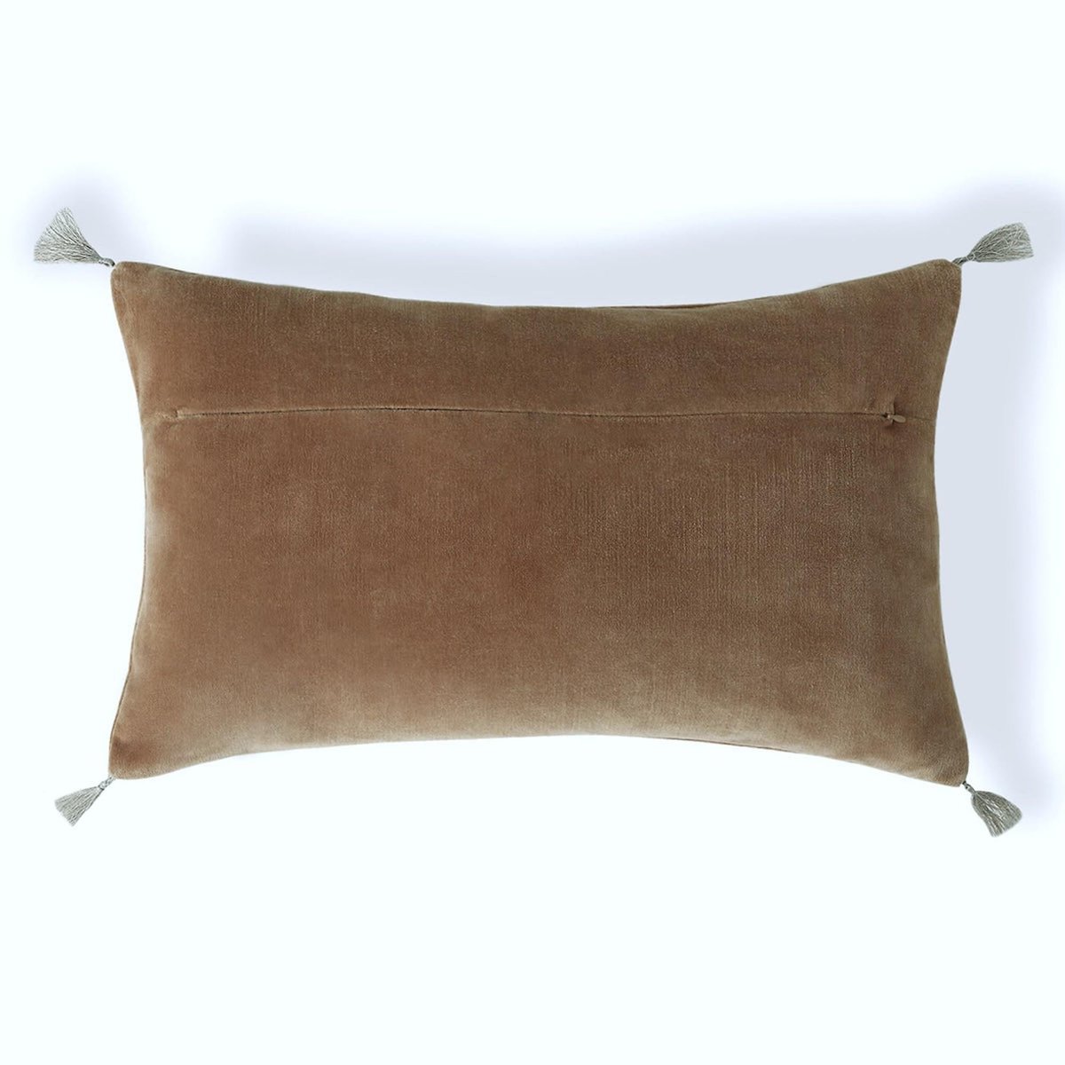 Housse de coussin velours de coton DANUBE camel, FEBRONIE