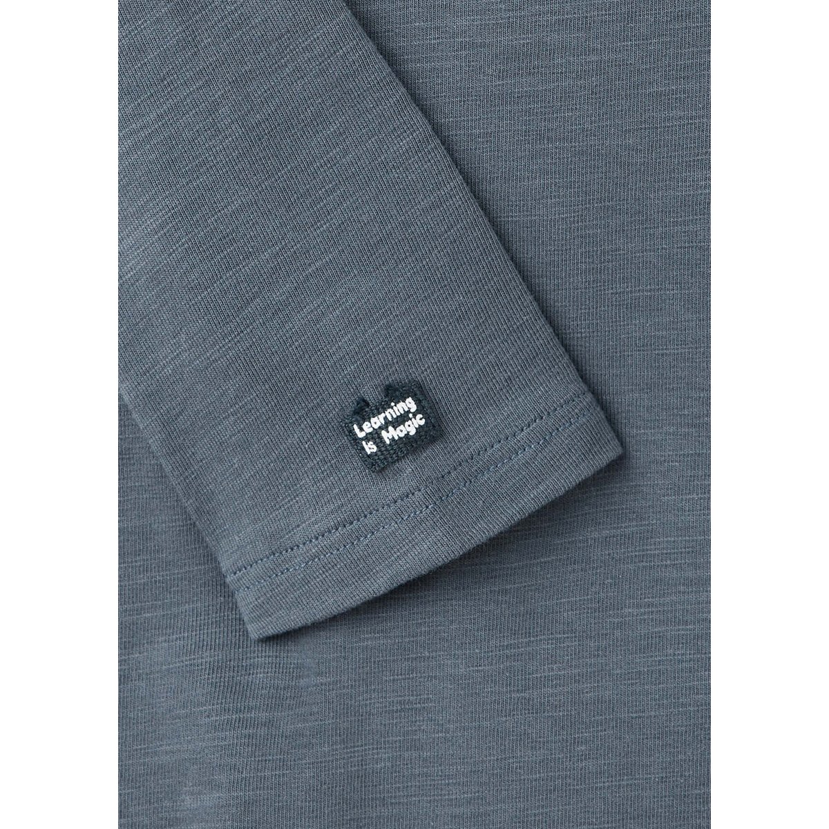Body en coton avec détail imprimé bleu indigo, MANGO BABY