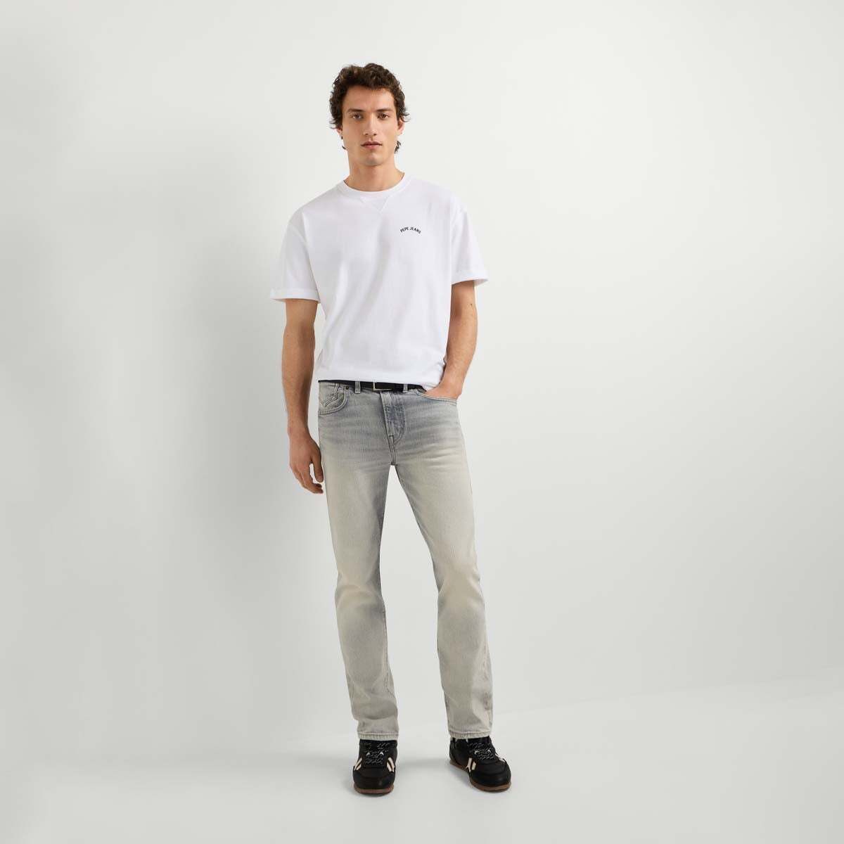 Pipe - Jean Coupe Slim, Taille Normale gris vintage, PEPE JEANS