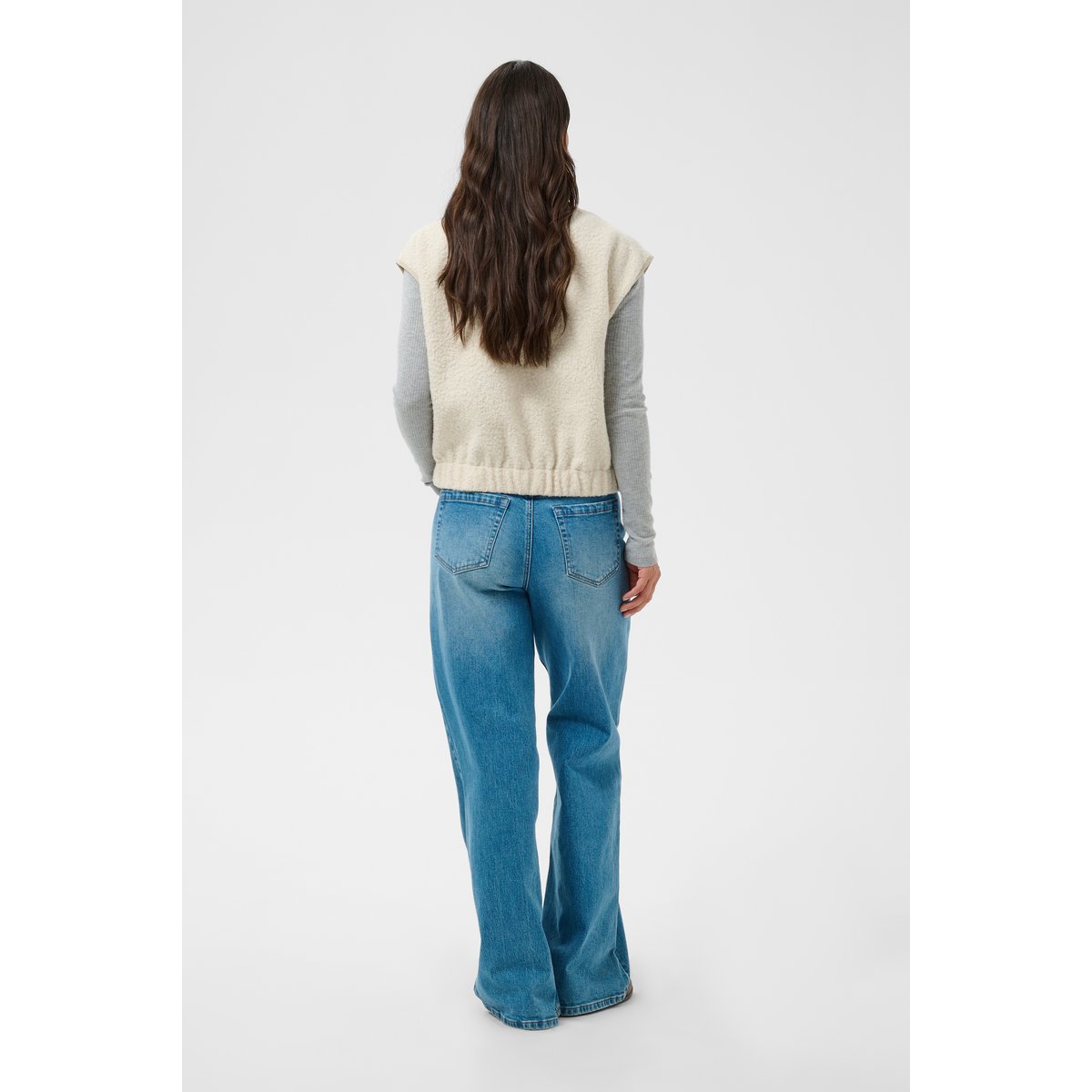 Manteau blanc whisper white melange, KAFFE