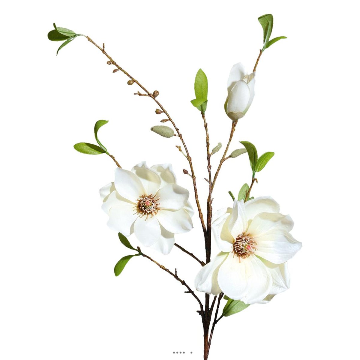 Magnolia artificiel H 90 cm crème en branche crème, ARTIFICIELLES