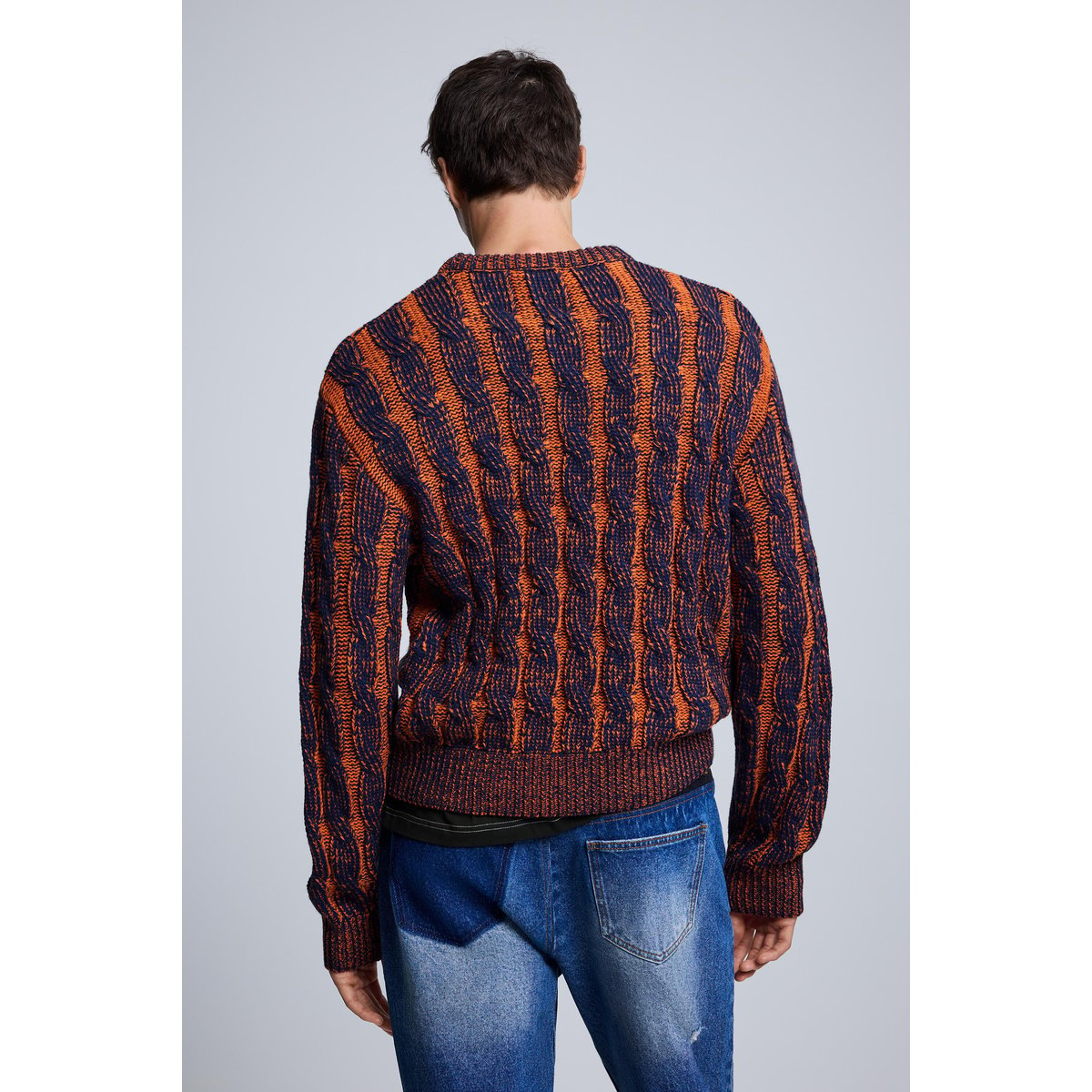 Pull Jacquard orange, DESIGUAL