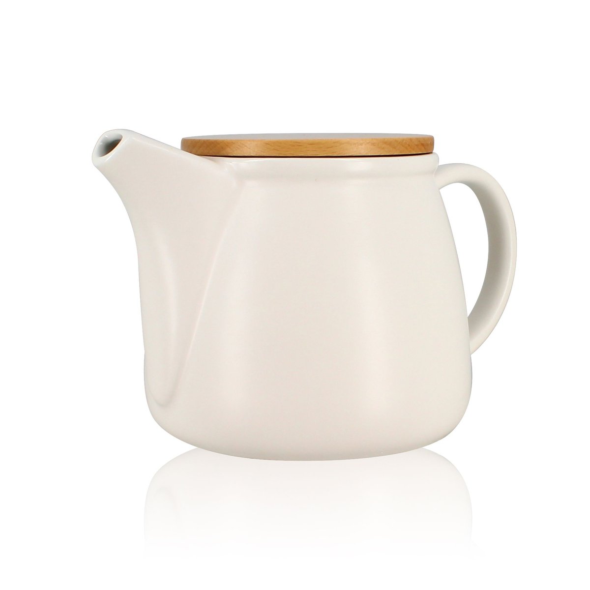 Théière en porcelaine 1L, MONA blanc-naturel, OGO LIVING