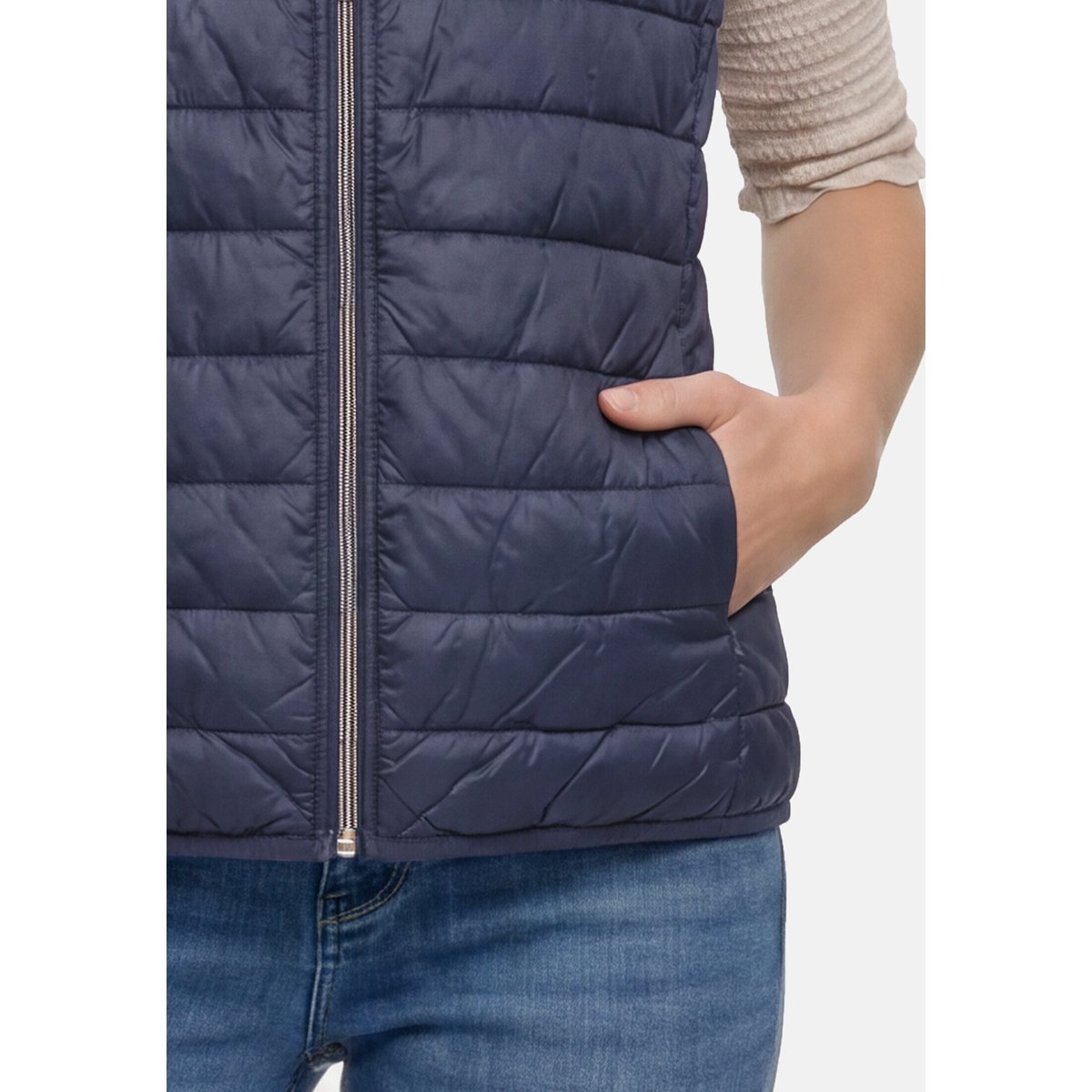 Veste sans manches matelassée à boutons dark sky, BETTY BARCLAY