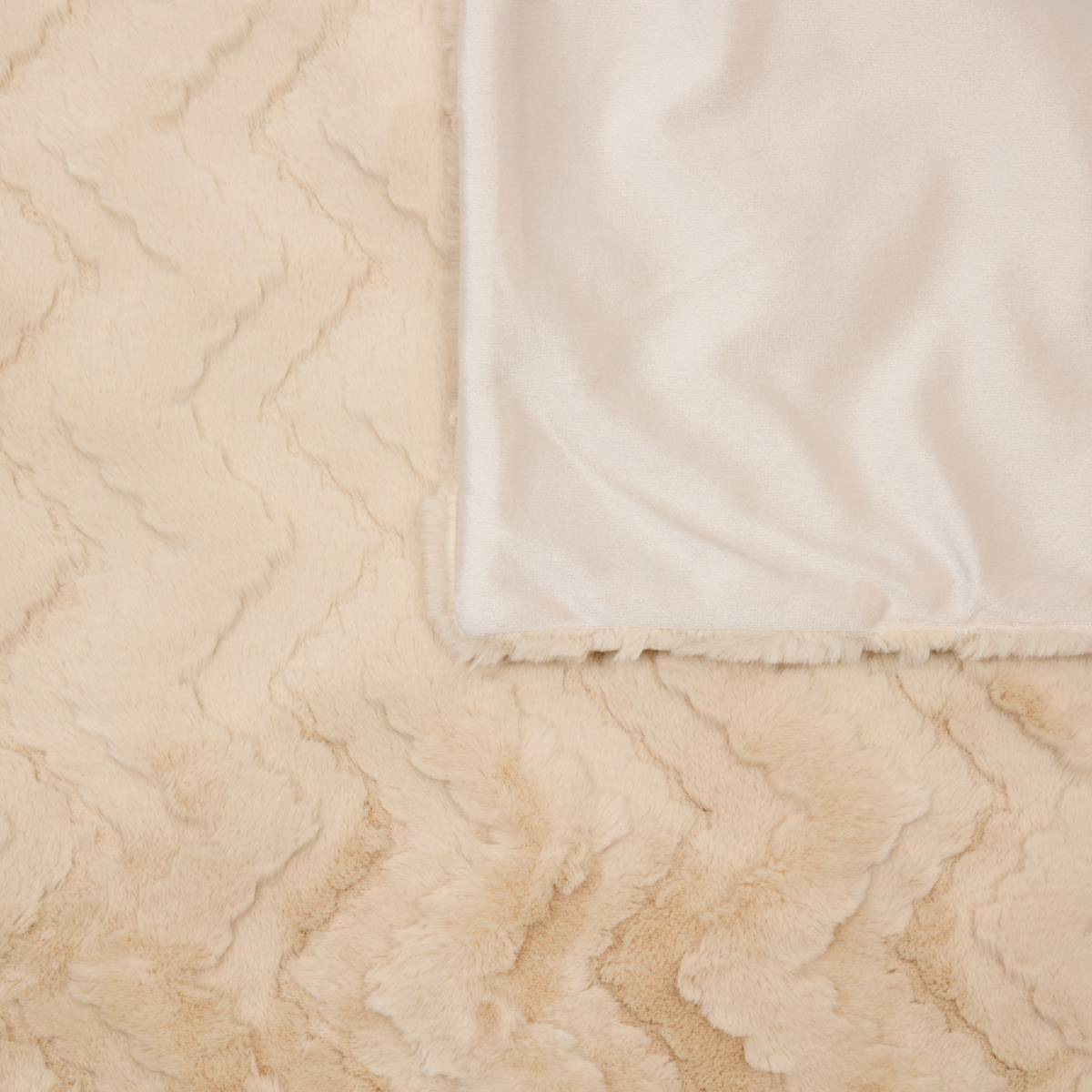 Plaid NALIA beige lin, ATMOSPHERA