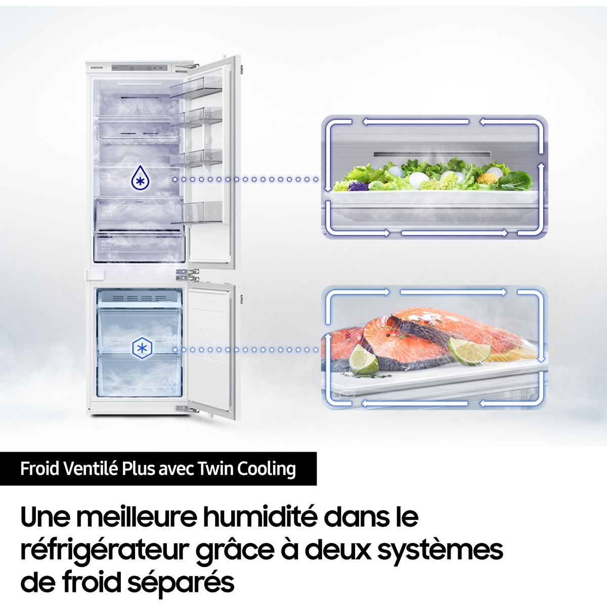Réfrigérateur combiné encastrable BRB80F26ADS0 couleur unique, SAMSUNG