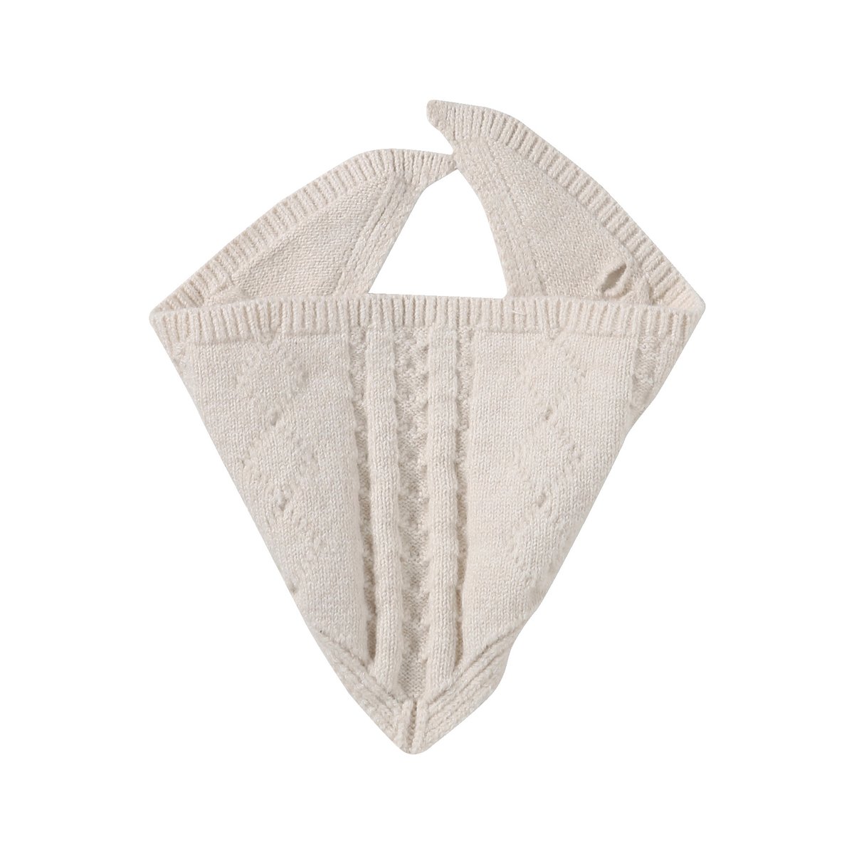 Ensemble tricot bonnet, moufles et bandana écru, VERTBAUDET