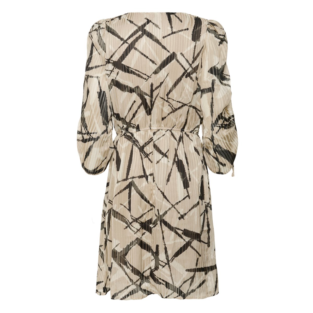 Dress beige feather gray/noir graphic, KAFFE