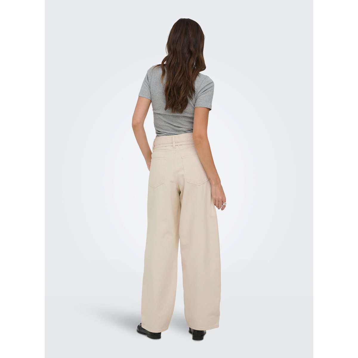 Jean Coupe Droite blanche - ecru 1, ONLY