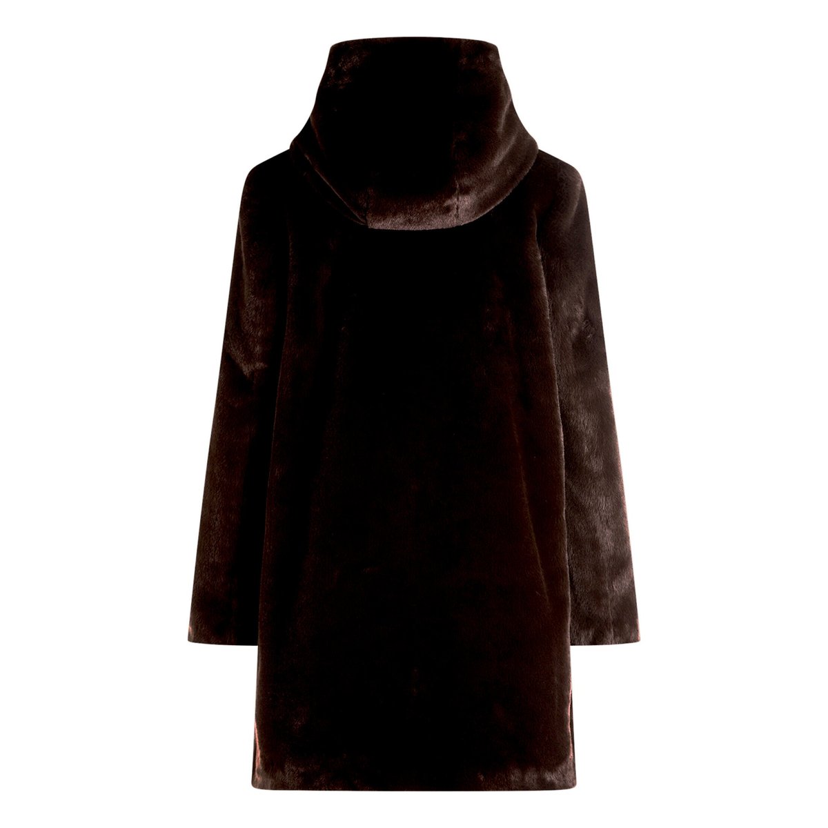 Veste en peluche à capuche marron foncé, BETTY BARCLAY