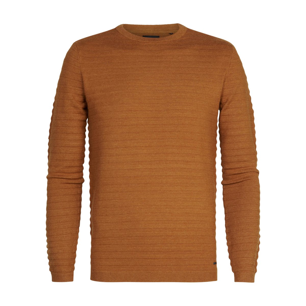 Pull en maille côtelée crest hill marron almond, PETROL INDUSTRIES