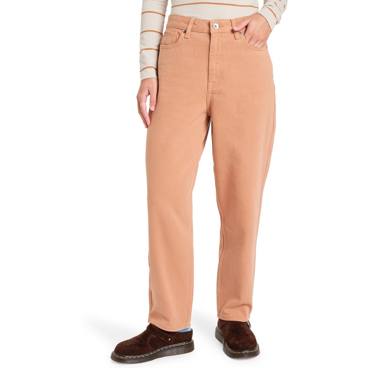 Pantalon BAGGY CARROT COLOR marron almond, QUIKSILVER
