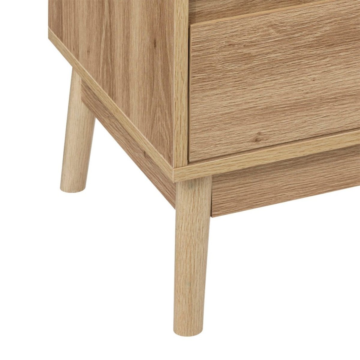 Chevet 2 tiroirs Abana beige, ATMOSPHERA